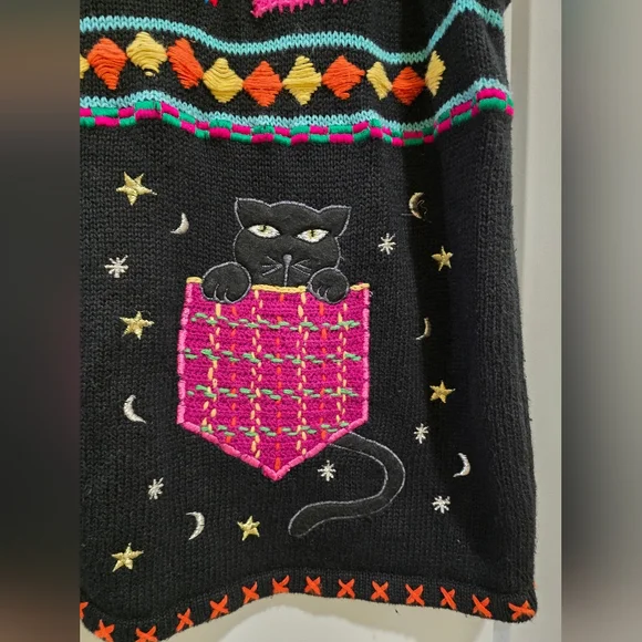 Colorful Halloween Themed Vest, Size 2X - Picture 4 of 6